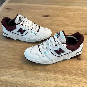 New Balance 550 Burgundy Cyan